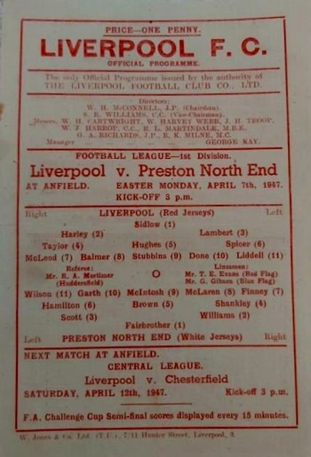 Match programme