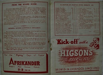 Match programme article