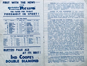 Match programme article