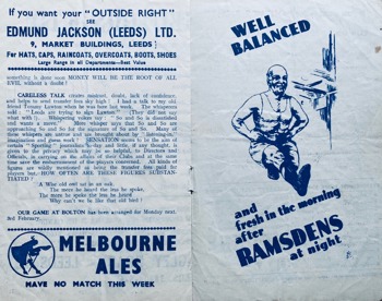 Match programme article