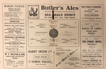 Match programme lineups