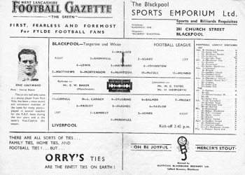 Match programme lineups