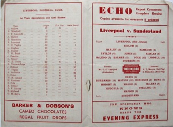 Match programme pages 4 & 5