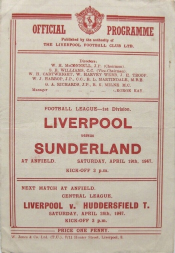 Match programme