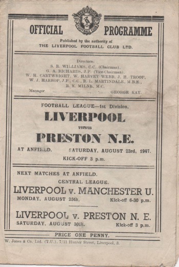 Match programme