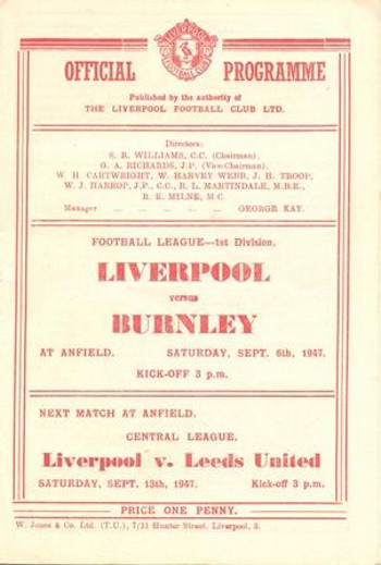 Match programme