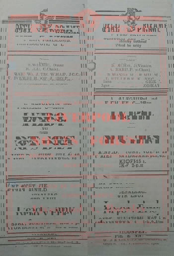 Match programme