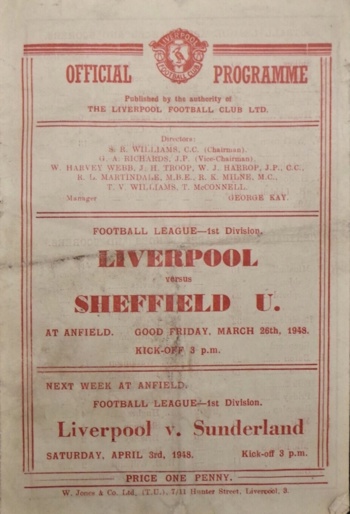 Match programme
