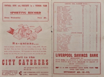 Match programme inside