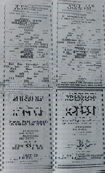 Match Programme lineups