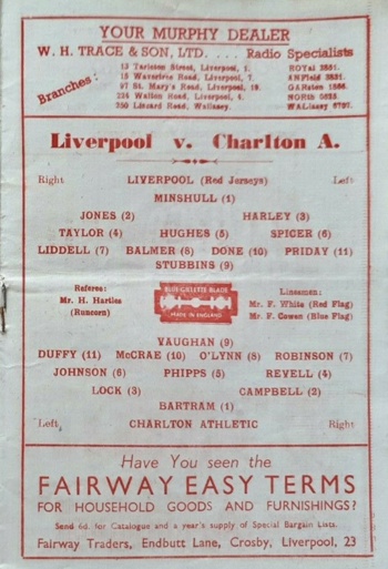 Match Programme lineups