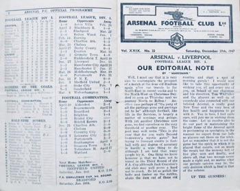 Match programme page 2 & 3
