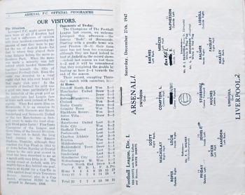 Match programme page 4 & 5