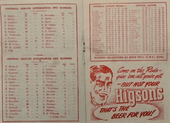 Match programme inside