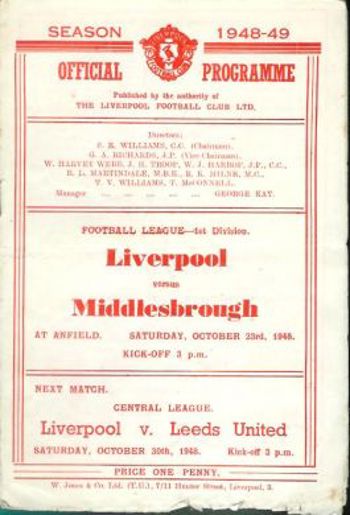 Match programme