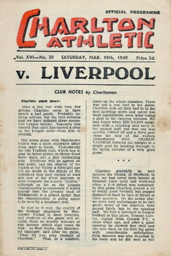 Match programme
