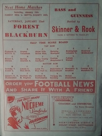 Match programme article
