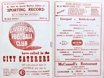 Match programme lineups