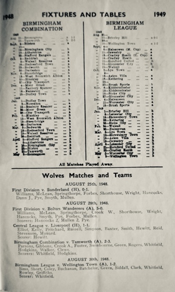 Match programme page 8