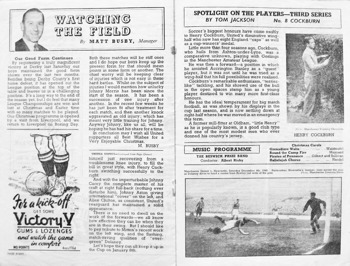 Match programme pages 8 & 9