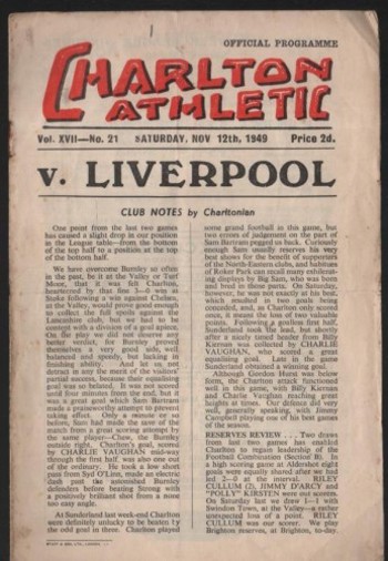 Match programme