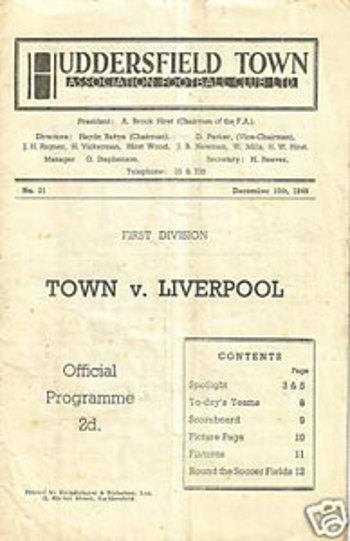 Match programme