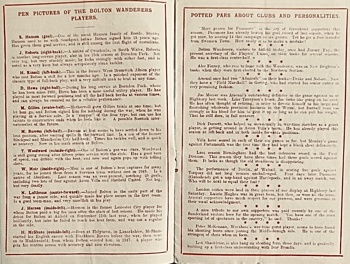 Match programme article