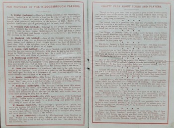 Match programme article