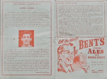 Match programme article