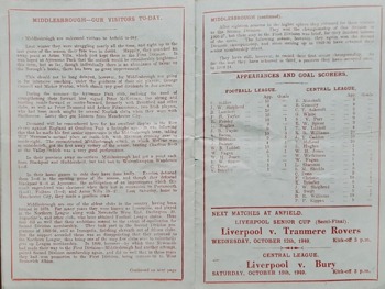 Match programme article