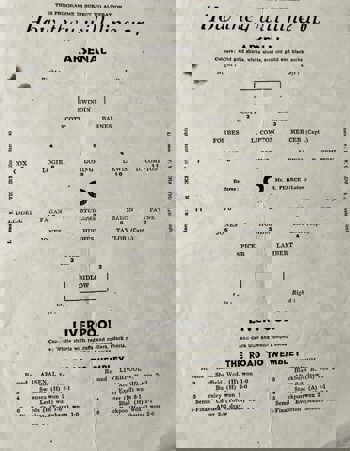 Souvenir Programme - lineups