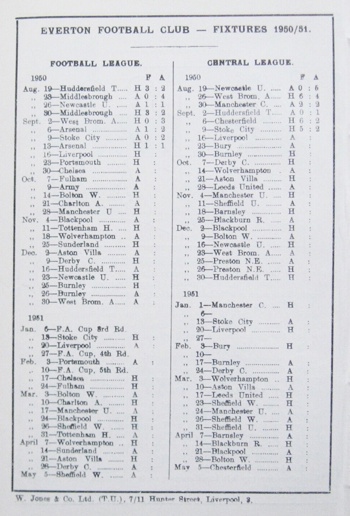 Match programme backcover