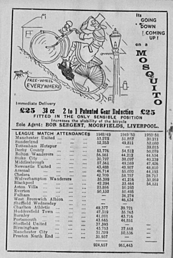 Match programme backcover