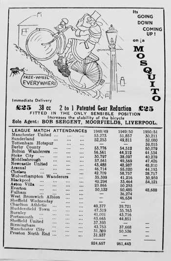 Match programme backcover