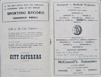 Match programme lineups