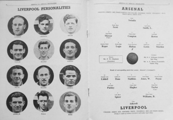 Match programme lineups & personalities