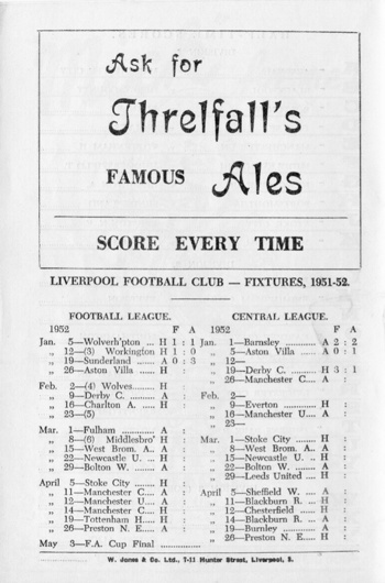 MatchProgramme backcover