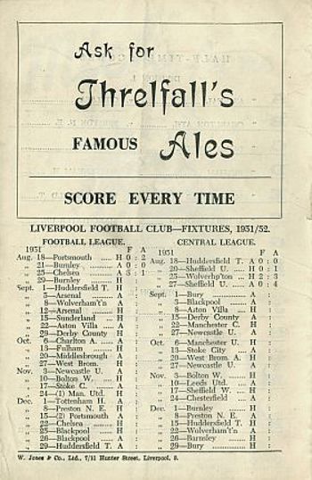 Match programme (BackCover)