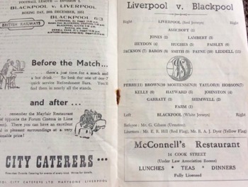 Match programme (Centre Pages)