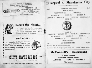 Match Programme lineups