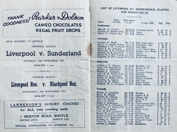 Match programme pages 12 & 13