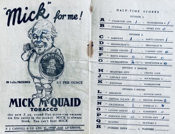 Match programme pages 14 & 15