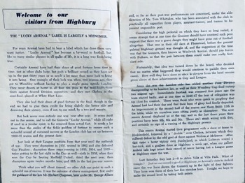 Match programme pages 4 & 5