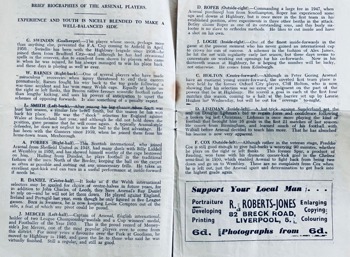 Match programme pages 6 & 7