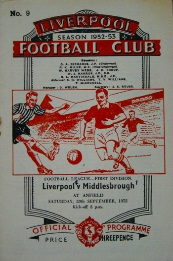 Match programme