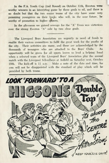 Match programme article