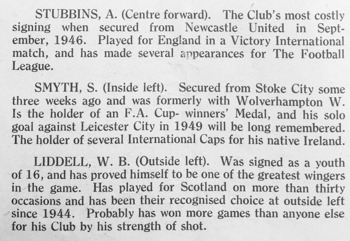 Match programme - Article