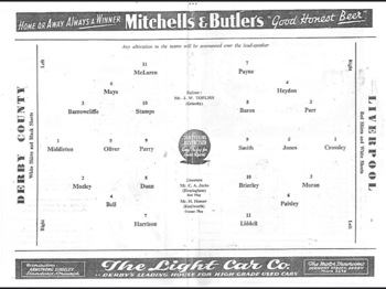 Match programme lineups