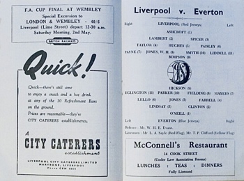 Match programme lineups