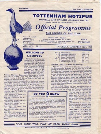Match programme